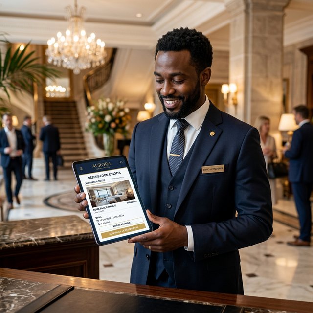 Interface de réservation hôtelière