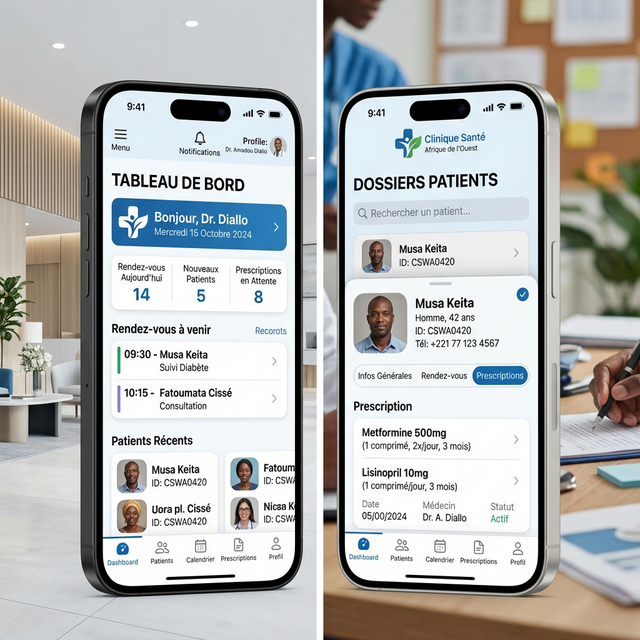App gestion patient clinique